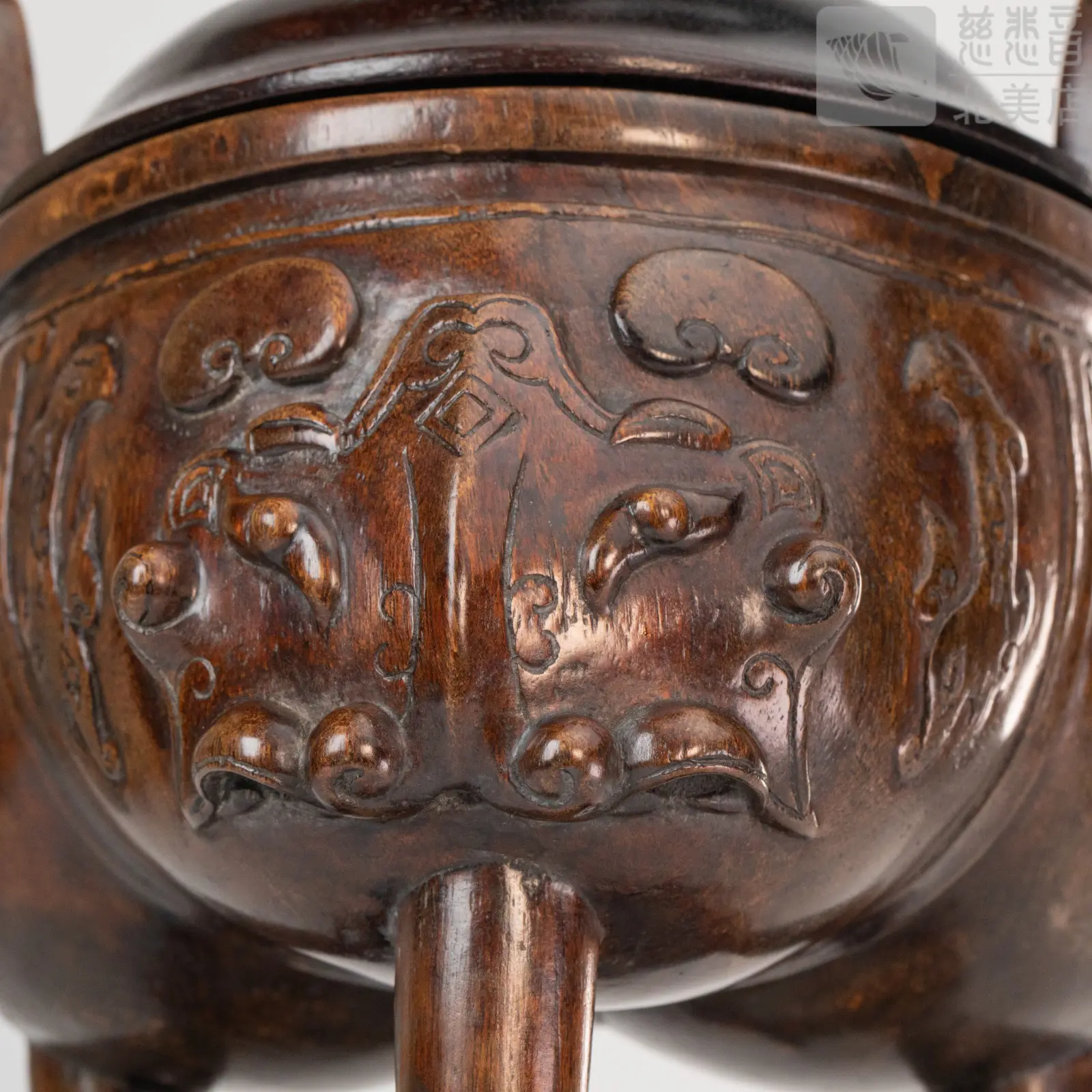 Taotie Precious Tripod Cauldron Agarwood Incense Burner, Qing Dynasty, Qianlong Period - Grandmaster JinBodhi's Collection